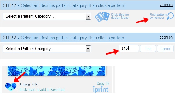 select idesigns pattern by number
