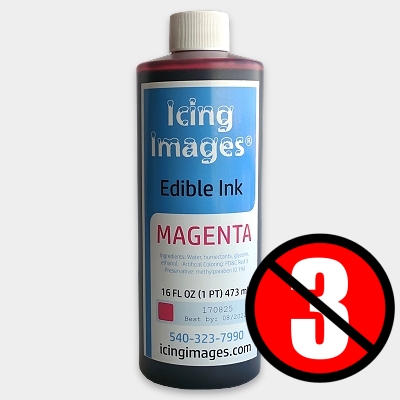 Icing Images Magenta Red 3 Free Edible Ink Refill Bottle 16 oz