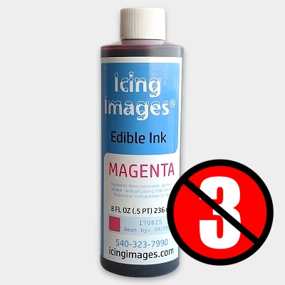 Icing Images Magenta Red 3 Free Edible Ink Refill Bottle 8 oz